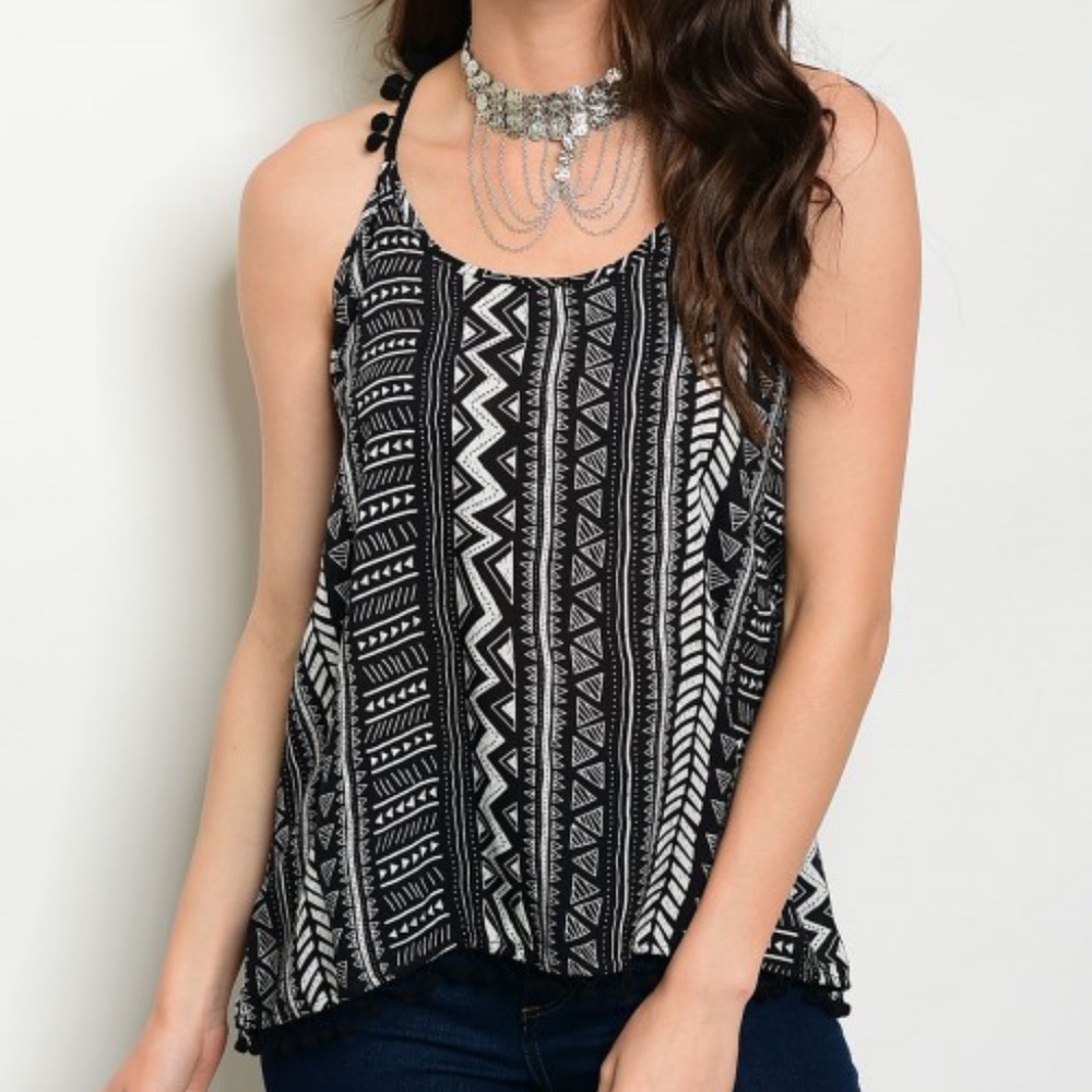 CLOSING SHOP!! Love Riche Tribal Fringe Tank